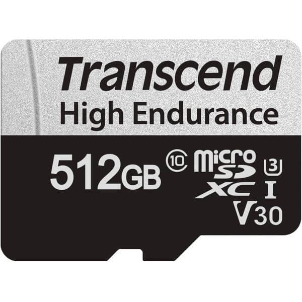 Memory Card Transcend TS512GUSD350V USD350V, 512GB, microSDXC, UHS-I, U3, Black/Grey