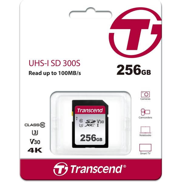Memory Card Transcend TS256GSDC300S SDC300S, 256GB, SDXC, UHS-I, U3, Black