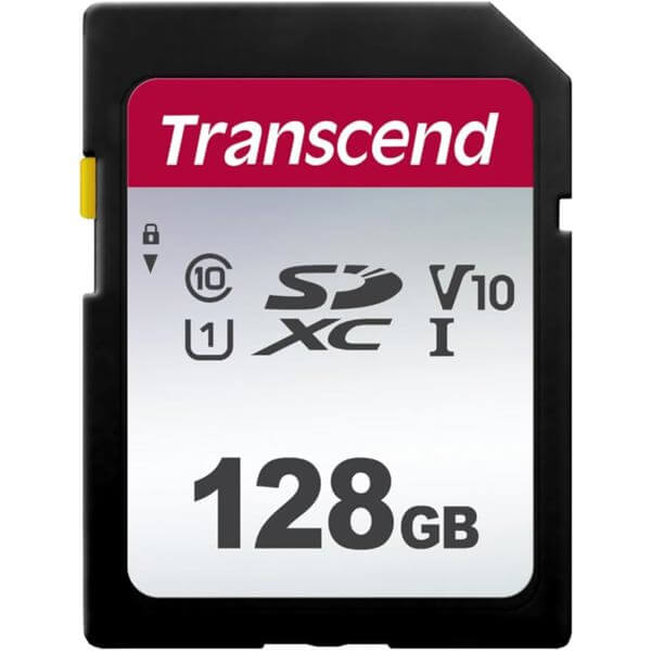 Memory Card Transcend TS128GSDC300S SDC300S, 128GB, SDXC, UHS-I, U1, Black