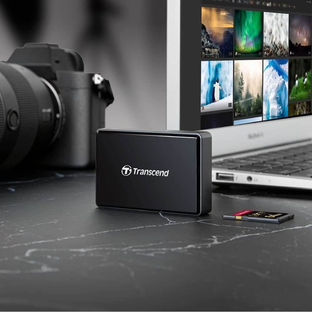 ბარათის წამკითხველი Transcend TS-RDF9K2 RDF9, All-in-1 UHS-II Multi Card Reader, Black