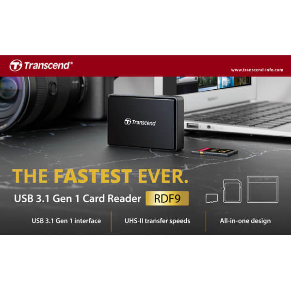 All-in-1 UHS-II Multi Card Reader Transcend TS-RDF9K2 RDF9, Black