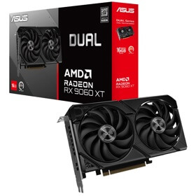 Graphic Card Asus 90YV0LG2-M0NA00 DUAL-RX9060XT-16G, Radeon RX9060XT, 16GB, 256Bit, DP, HDMI, Black