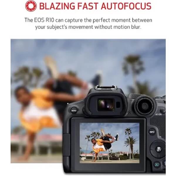 Digital Camera Canon 5331C046AA EOS R10, 24.2MP, WiFi, Bluetooth, Black