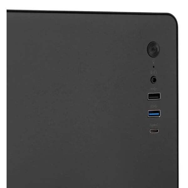 ქეისი 2E 2E-V500B-400, Computer Case, MidT, mini-ITX, micro-ATX, 2xUSB, 1xType-c, 1x3.5mm, Black