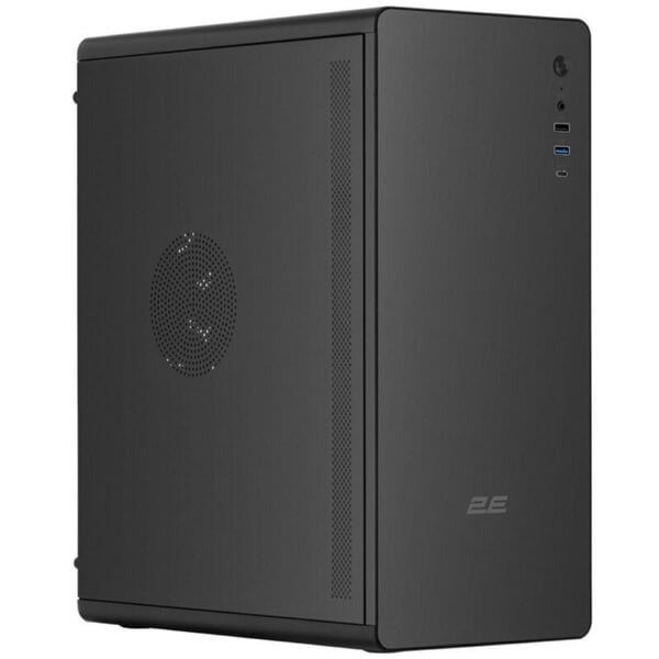 ქეისი 2E 2E-V500B-400, Computer Case, MidT, mini-ITX, micro-ATX, 2xUSB, 1xType-c, 1x3.5mm, Black