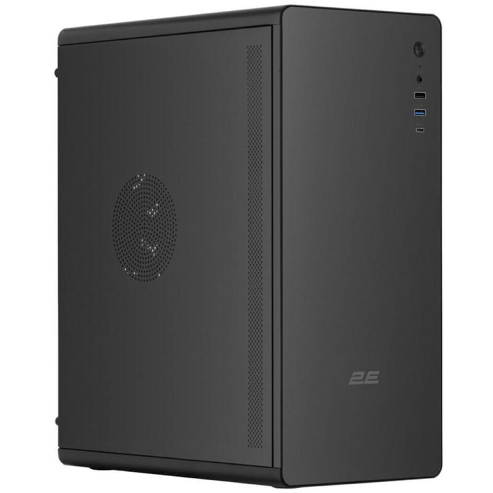 ქეისი 2E 2E-V500B-400, Computer Case, MidT, mini-ITX, micro-ATX, 2xUSB, 1xType-c, 1x3.5mm, Black