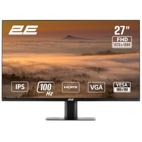 Monitor 2E 2E-F2725B-01.EU F2725B, 27", FHD, IPS, VGA, HDMI, Black