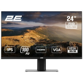 Monitor 2E 2E-F2425B-01.EU F2425B, 23.8", FHD, IPS, VGA, HDMI, Black