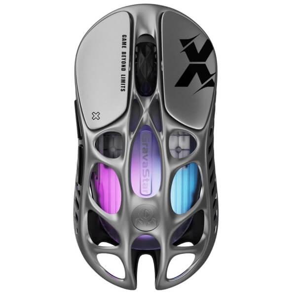 Gaming Mouse GravaStar GSX_GRY Mercury X, Wireless, USB, Bluetooth, Grey