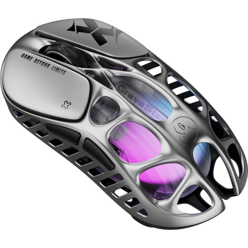 მაუსი GravaStar GSX_GRY Mercury X, Wireless, USB, Bluetooth, Gaming Mouse, Grey