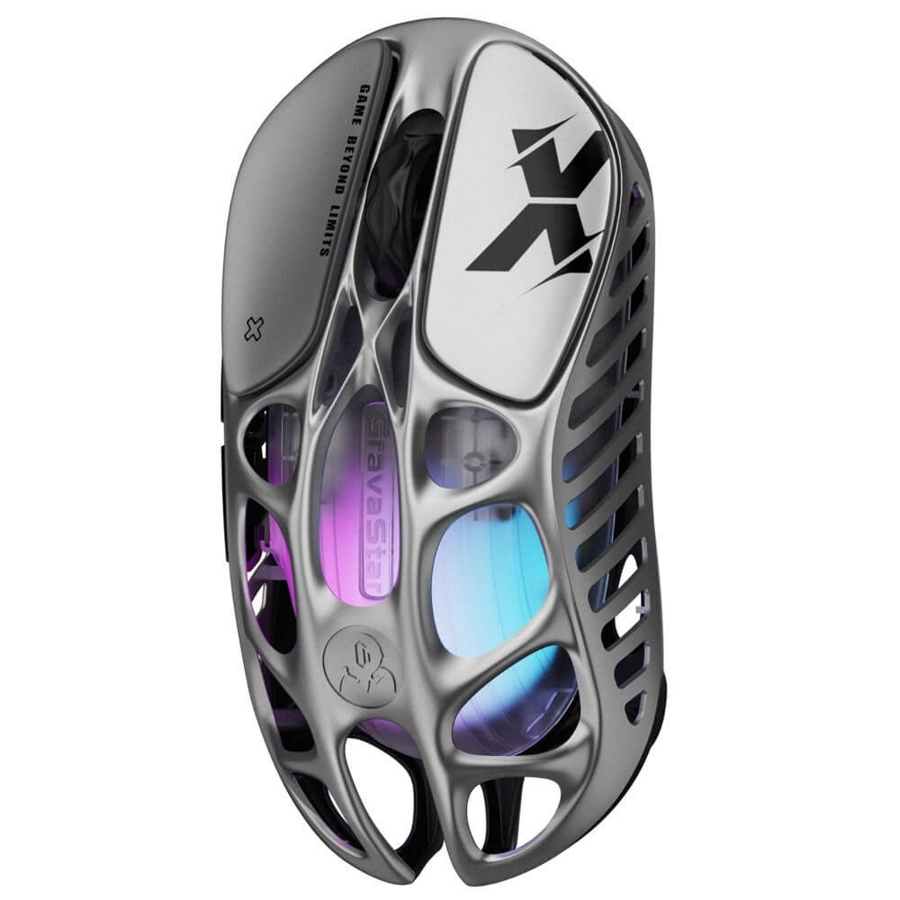 Gaming Mouse GravaStar GSX_GRY Mercury X, Wireless, USB, Bluetooth, Grey