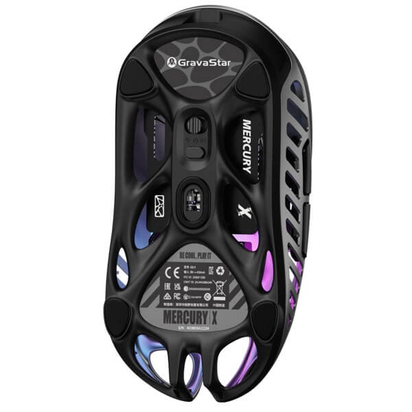 Gaming Mouse GravaStar GSX_GRY Mercury X, Wireless, USB, Bluetooth, Grey