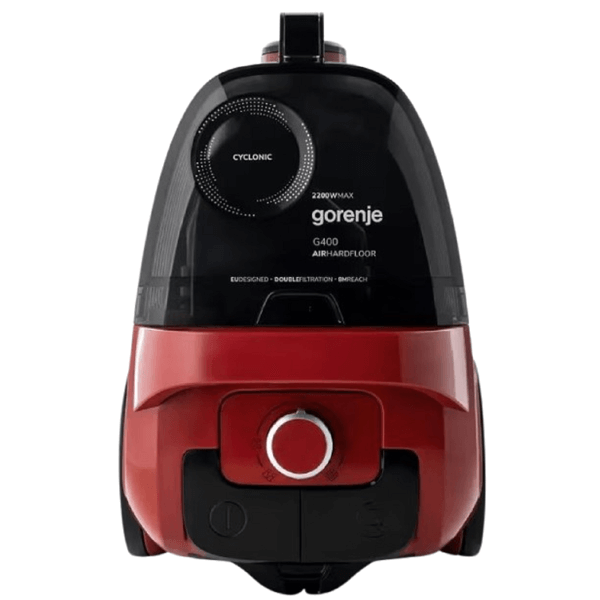 Vacuum Cleaner Gorenje VC2202G4AHR, 2000W, 3.3L, Black/Red