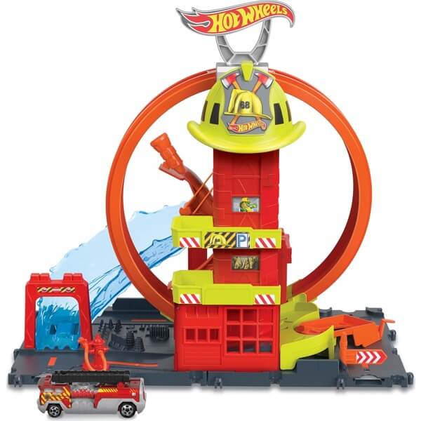 სათამაშო ტრასა Mattel HKX41 HW City Super Fire Station Station