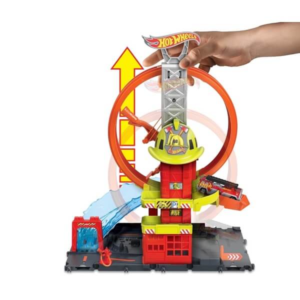 სათამაშო ტრასა Mattel HKX41 HW City Super Fire Station Station