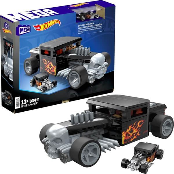 სათამაშო მანქანა Mattel Hot Wheels HRY17 Bone Shaker Car, Black