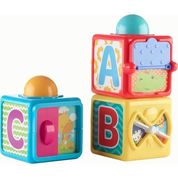 სათამაშო კუბები Mattel DHW15 Stacking Action Blocks