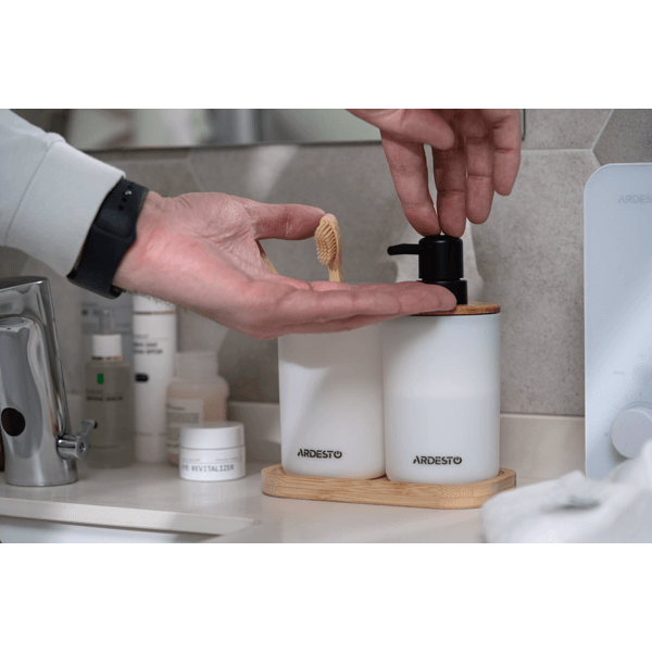 Bathroom Set Ardesto ARHB3110WB Minimalism, 0.36l, 3pcs, White