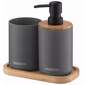 Bathroom Set Ardesto ARHB3110GB Minimalism, 0.36l, 3pcs, Balck