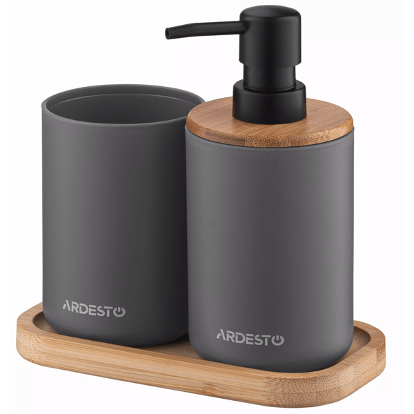 Bathroom Set Ardesto ARHB3110GB Minimalism, 0.36l, 3pcs, Balck
