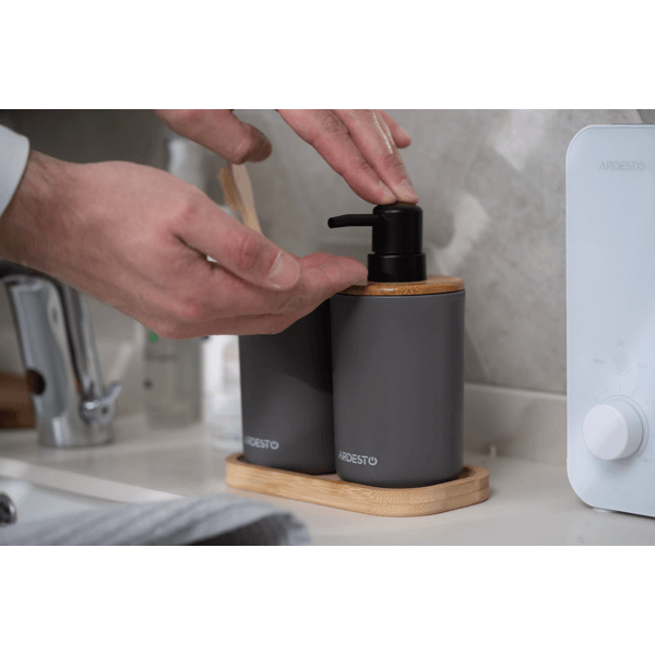 Bathroom Set Ardesto ARHB3110GB Minimalism, 0.36l, 3pcs, Balck