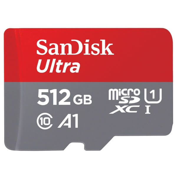 Memory Card SanDisk SDSQUAC-512G-GN6MA, 512GB, MicroSDXC, C10, UHS-I, U1, Black/Red