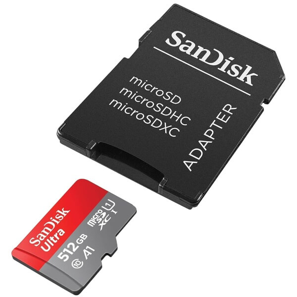 Memory Card SanDisk SDSQUAC-512G-GN6MA, 512GB, MicroSDXC, C10, UHS-I, U1, Black/Red