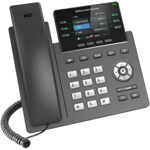 IP ტელეფონი Grandstream GRP2615, IP Phone, 16 SIP, 10 lines, Black