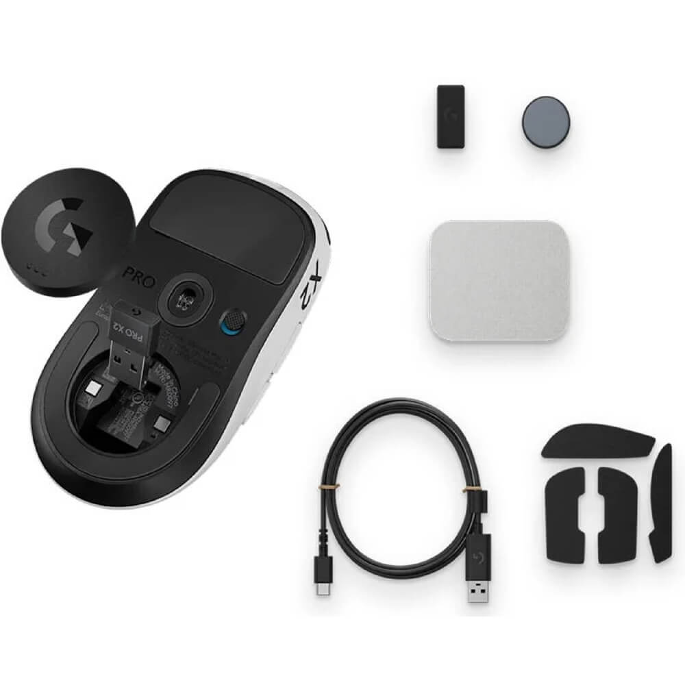 Gaming Mouse Logitech L910-007776 PRO X2 SUPERSTRIKE, Wireless, USB, Black/White