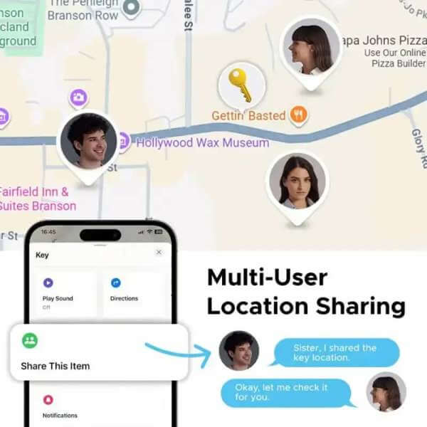 Smart Tag UGREEN CM916 (75646) FineTrack Duo, Apple+Google, Smart Tag Finder, Grey