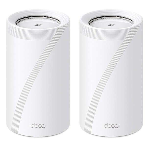 Tri-Band Whole Home Mesh WiFi 7 System TP-link DECO BE85(2-PACK) BE19000, 11530Mbps, White