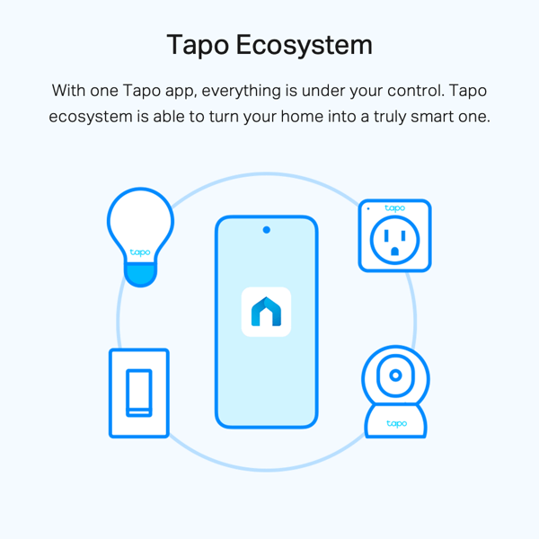 ჭკვიანი ნათურა TP-Link TAPO L510E, Wi-Fi, Smart Light Bulb, White