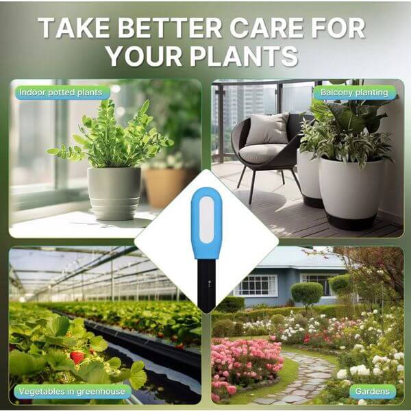 ნიადაგის ტენიანობისა და ტემპერატურის სენსორი MOES BSS-YC-STH-A-EN, Moisture and Temperature Sensor, Blue/Black