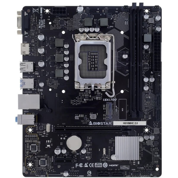 დედა დაფა Biostar H610MHC 2.0, LGA1700, DDR4, DIMM, 64GB, Motherboard