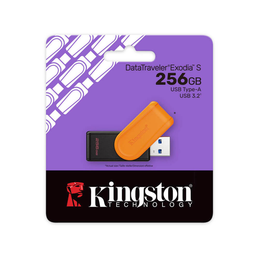 USB ფლეშ მეხსიერება Kingston DTXS/256GB EXODIA S, 256GB, USB, Flash Memory, Black