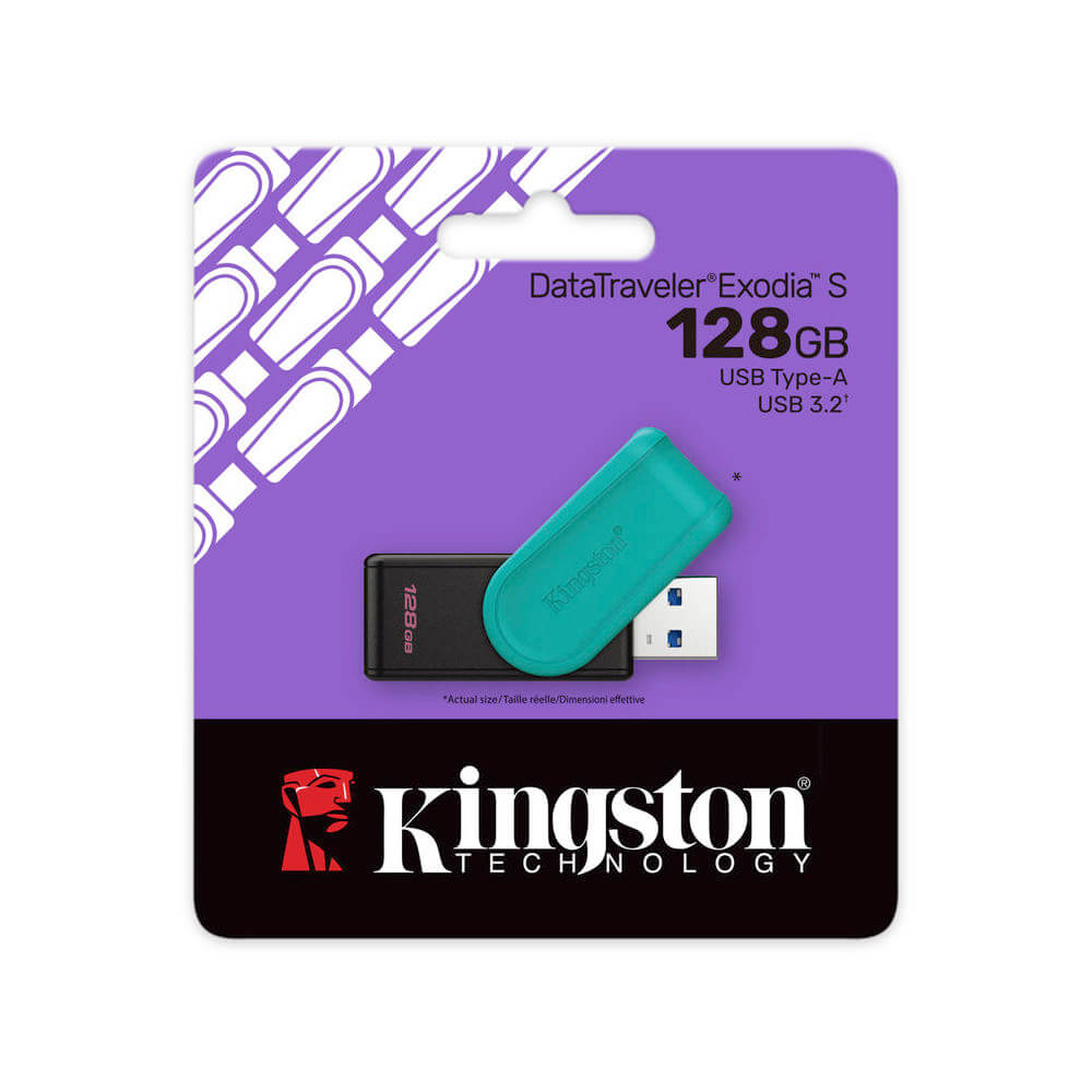 USB ფლეშ მეხსიერება Kingston DTXS/128GB EXODIA S, 128GB, USB, Flash Memory, Black