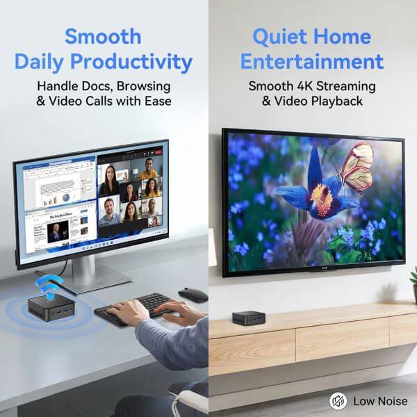 Mini PC Blackview MP50, Ryzen 5-3500U, 16GB, 512GB SSD, Integrated, W11P, Black