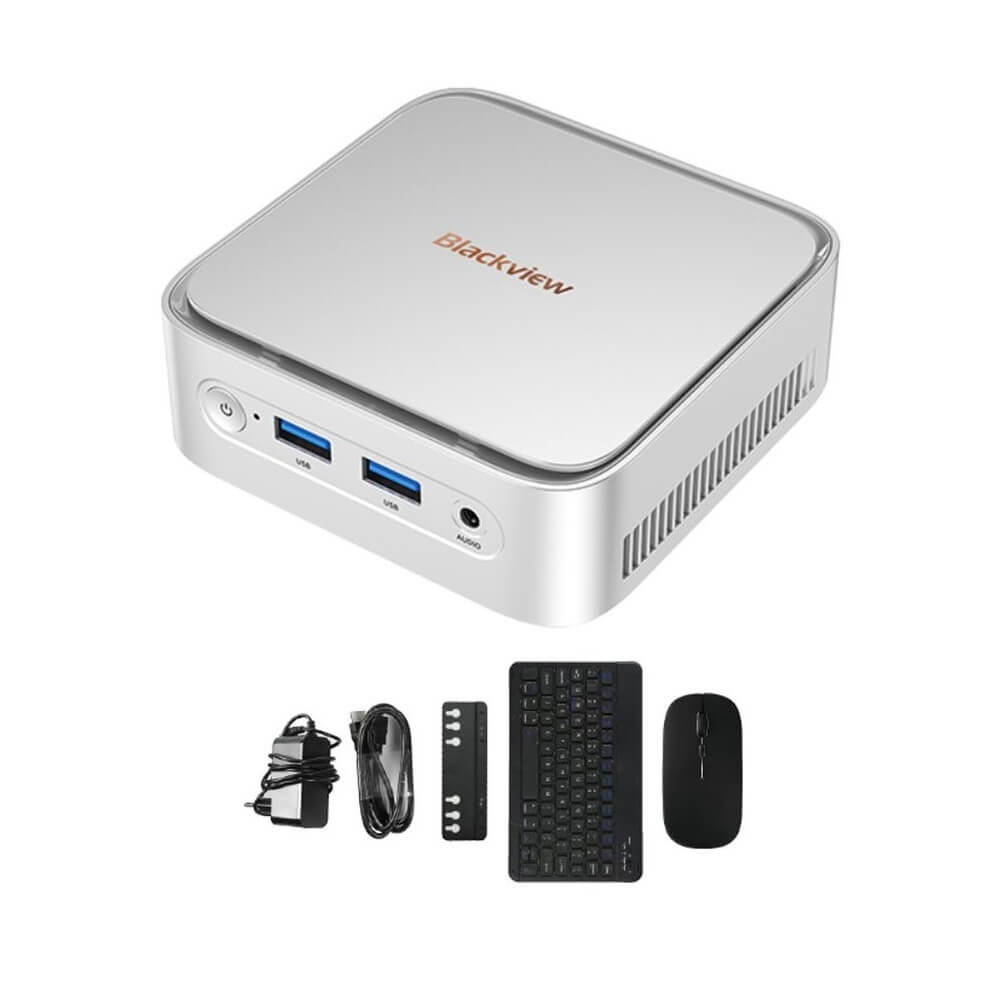 Mini PC Blackview MP50, Ryzen 5-3500U, 16GB, 512GB SSD, Integrated, W11P, Silver