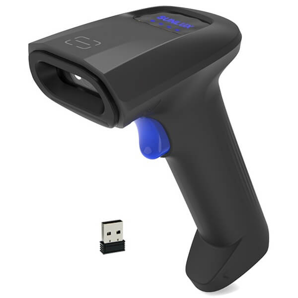 ბარკოდის სკანერი Sunlux RW10, Bluetooth, USB-HID, USB-VCP, Barcode Scanner, Black