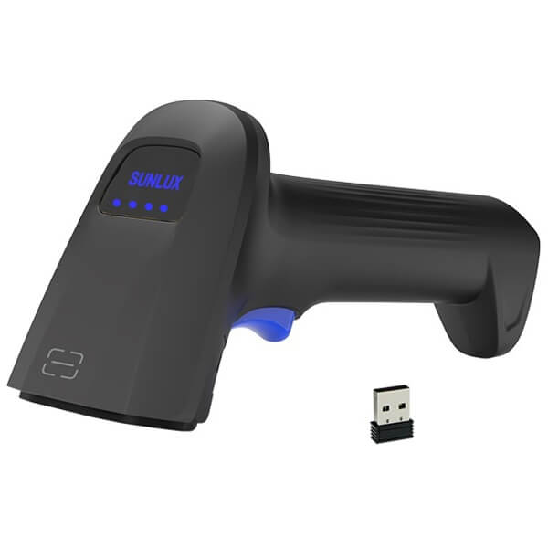 ბარკოდის სკანერი Sunlux RW10, Bluetooth, USB-HID, USB-VCP, Barcode Scanner, Black
