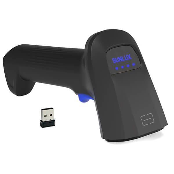 ბარკოდის სკანერი Sunlux RW10, Bluetooth, USB-HID, USB-VCP, Barcode Scanner, Black