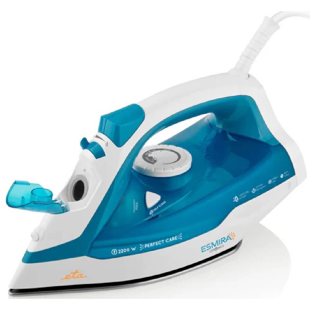 ორთქლის უთო ETA ETA027390000 ESMIRA, 2200W, 0.38L, Steam Iron, White/Blue