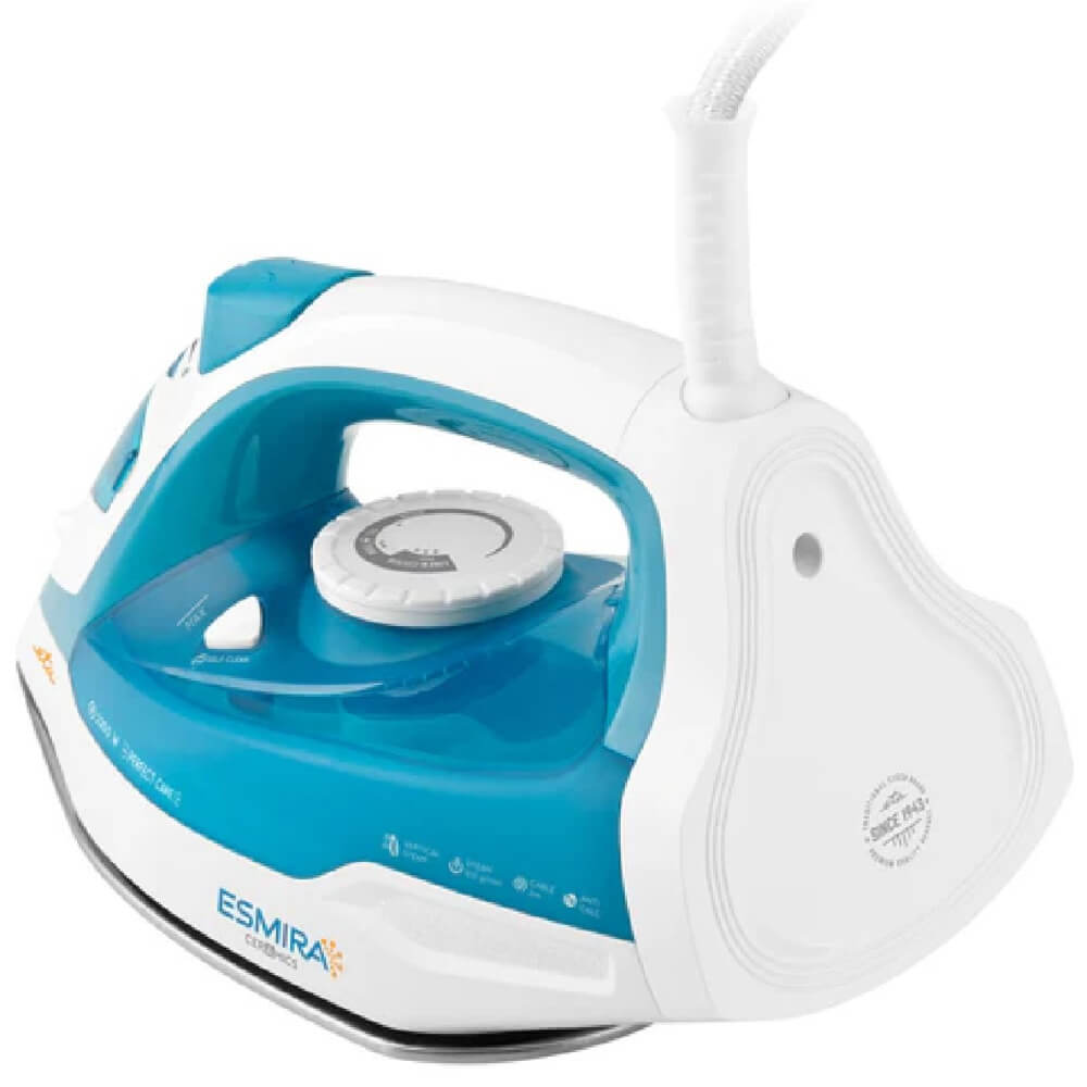 ორთქლის უთო ETA ETA027390000 ESMIRA, 2200W, 0.38L, Steam Iron, White/Blue