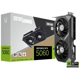Graphic Card Zotac ZT-B50600H-10M Twin Edge OC, GeForce RTX5060, 8GB, 128Bit, DP, HDMI, Black