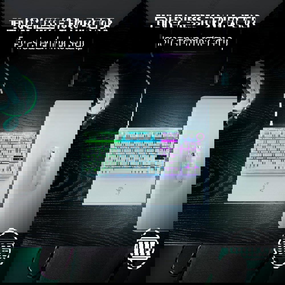 კლავიატურა Razer RZ03-04981700-R3M1 Huntsman V3 Pro TKL, Wired, USB, Mechanical Gaming Keyboard, White