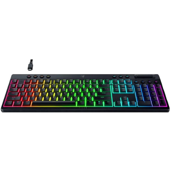 კლავიატურა Razer RZ03-05270100-R3M1 BlackWidow V4 Low-profile HyperSpeed, Wireless, USB, Bluetooth, Mechanical Gaming Keyboard, Black