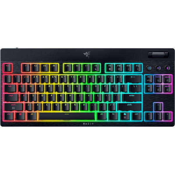 კლავიატურა Razer RZ03-05450500-R3M1 BlackWidow V4 Low-profile TKL HyperSpeed, Wireless, USB, Bluetooth, Mechanical Gaming Keyboard, Black