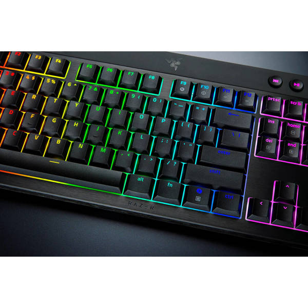 კლავიატურა Razer RZ03-05450500-R3M1 BlackWidow V4 Low-profile TKL HyperSpeed, Wireless, USB, Bluetooth, Mechanical Gaming Keyboard, Black