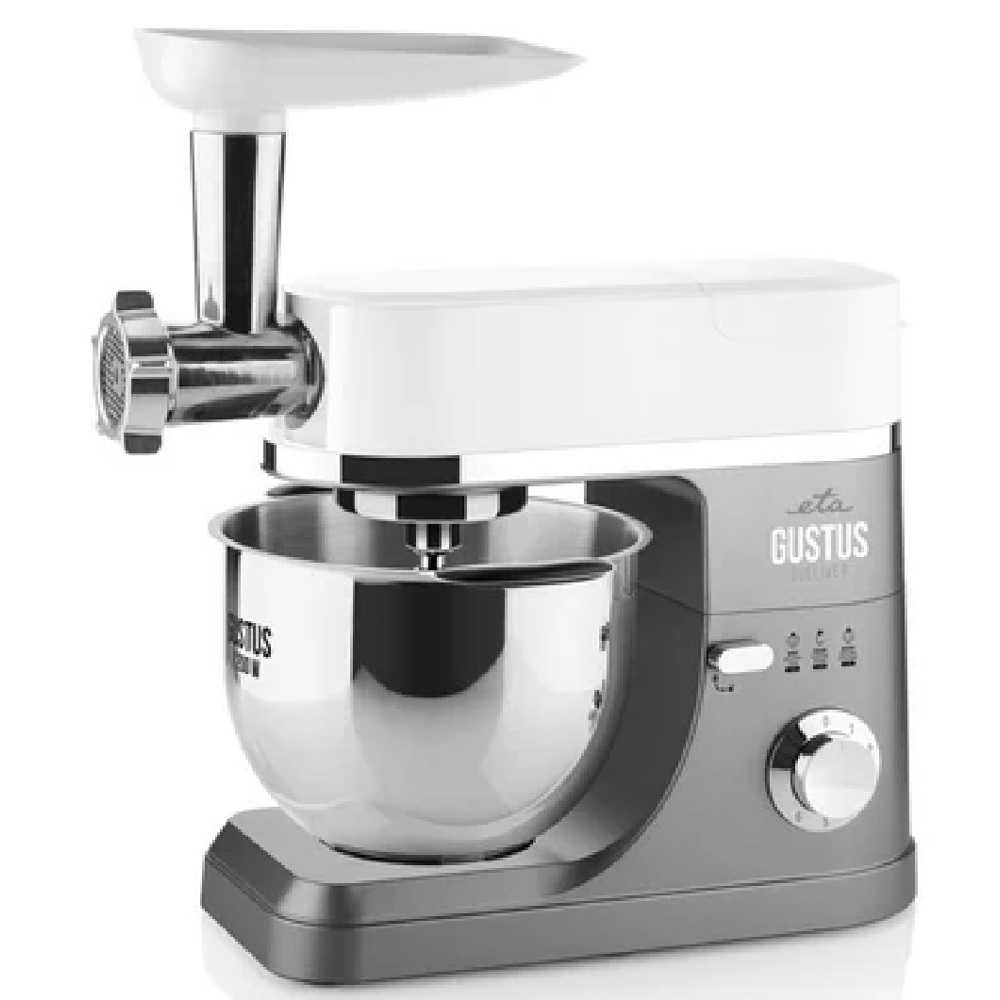 სამზარეულოს კომბაინი ETA ETA412890010 GUSTUS IV GULLIVER, 1200W, 5.5L, Food Processor, Grey/White