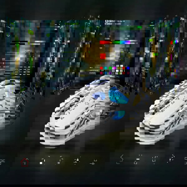 Gaming Mouse GravaStar GRAVASTAR_M1_PRO_GBLK Mercury M1 Pro, Wireless, USB, Bluetooth, White/Black